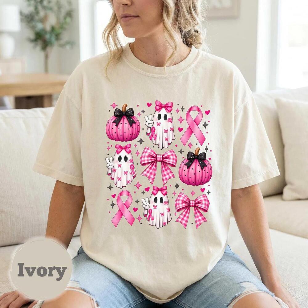 Awareness Shirt S Coquette Halloween Ghost Ribbon Support Squad